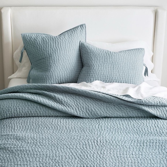 Pick-Stitch Handcrafted Cotton Linen Quilted Euro Shame - Picture 3 of 10